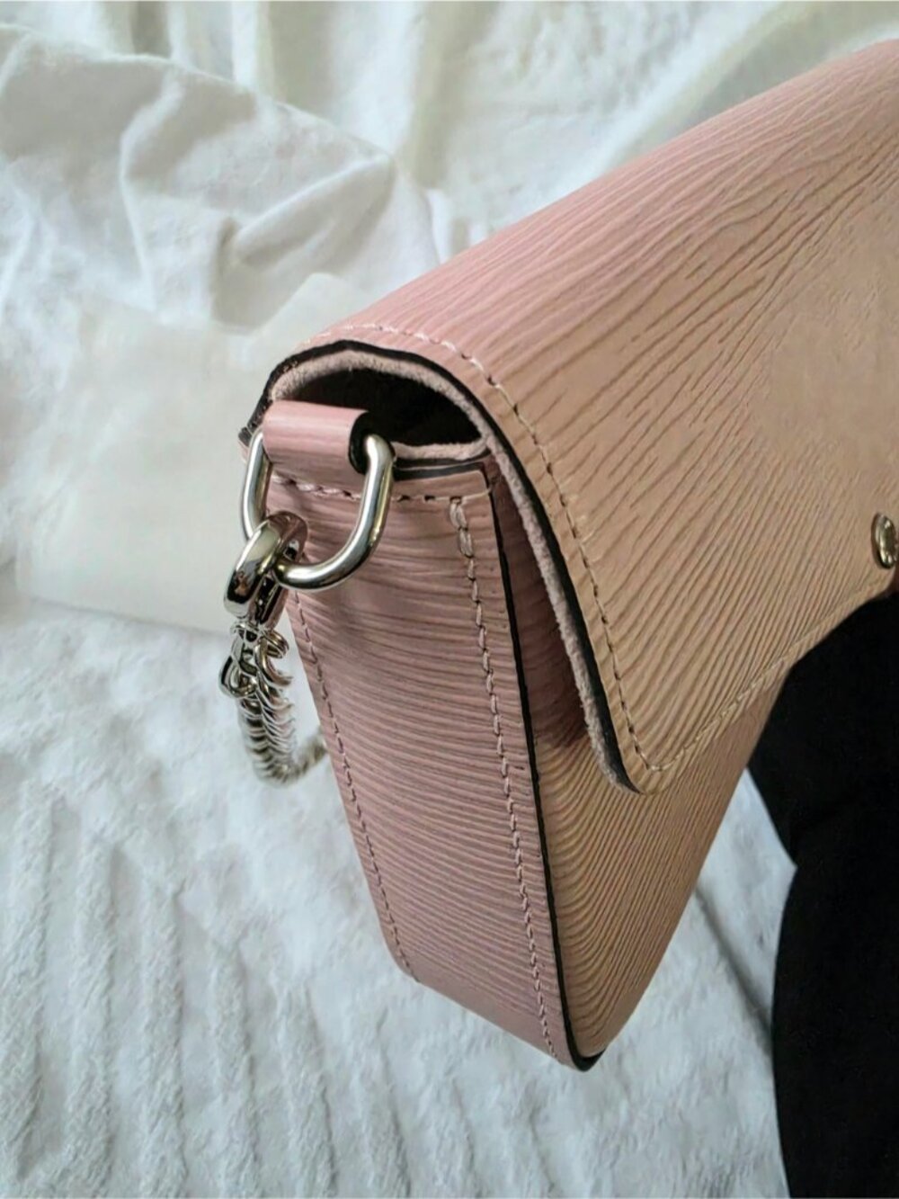 Authentic Louis Vuitton Epi LEATHER Pink Envelope Crossbody Mini Bag Clutch - Picture 10 of 14